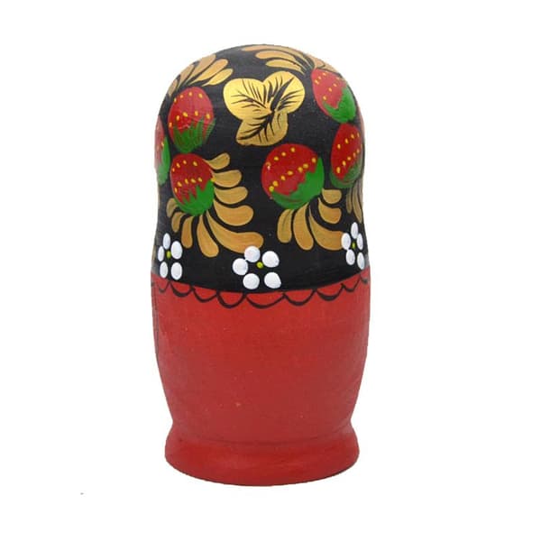 Set med 5 Nesting Dolls (13cm) Matryoshka Dockor i Naturträ