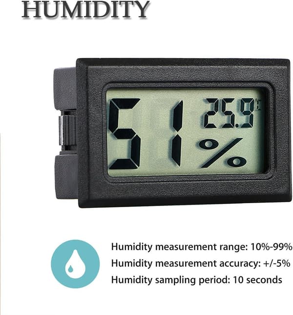 4-pakning Mini Rundt Innendørs Hygrometer Termometer Måler Celsius eller