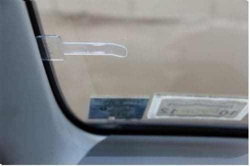 2 klare klips med selvklebende puter for bilfrontrute, parkeringsbillett