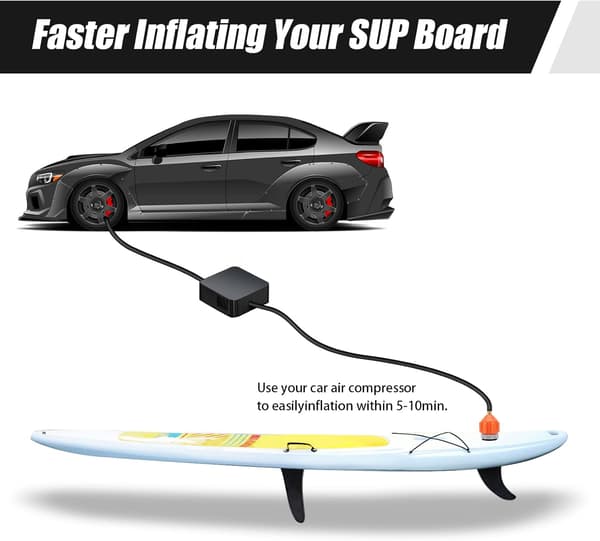 2-pakning oppblåsbare pumpeadaptere for stand up paddle – A