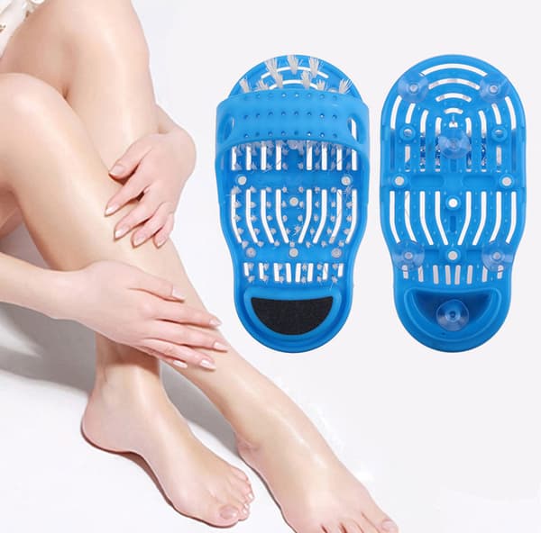 Duschsko-rengörare, Plastbadsko Duschborste Massager Slips
