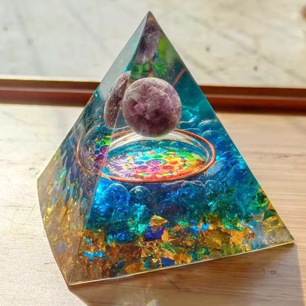 Tredimensionelle smykker naturlig krystal lotus planet knust st