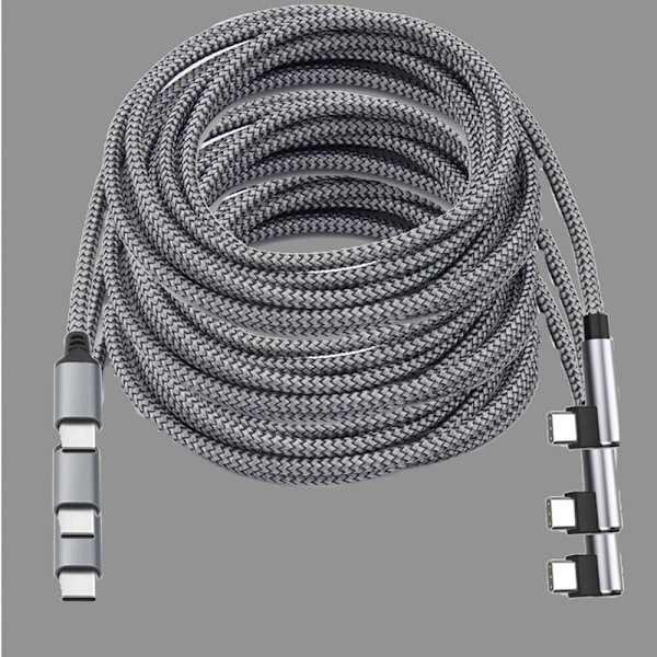 USB C Kabel 60W 2-Pak 9,8ft Nylon Flettet USB C til USB C Kabel Type C Oplader Hurtig Opladning Retvinklet USBC Kabel Opladerledning f