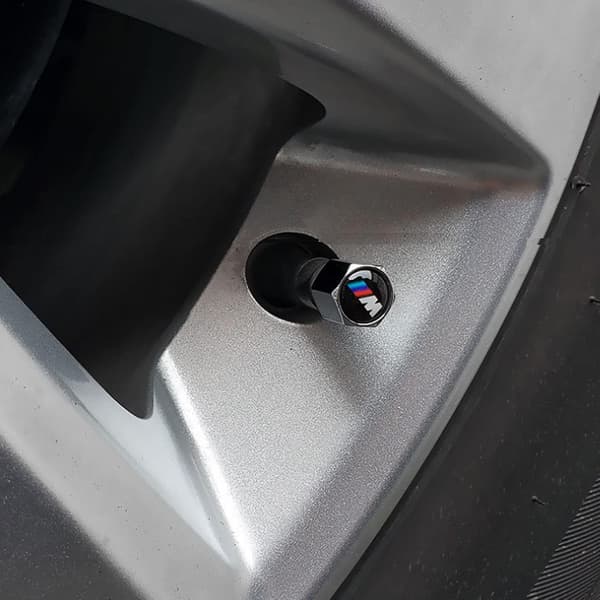 4 stk. ventilhetter i aluminium, med pakning, generell sekskantventil