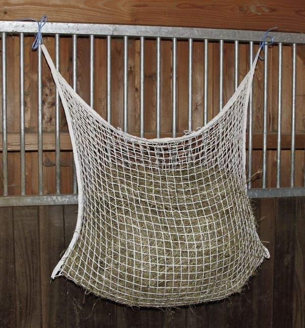 Høynett i netting for middels stor hest, 3x3cm 120x90cm, hvit