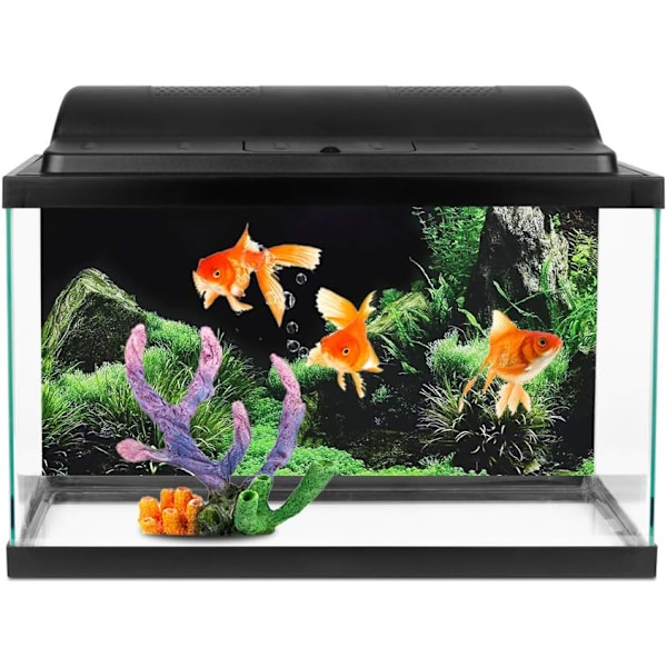 (91 x 61 cm) 3D-effekt havsbotten vattengräs affisch självhäftande reptil terrarium akvarium bakgrund