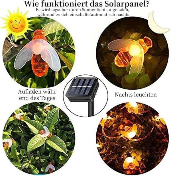 Bie Dual Mode LED hage lysslynge 6,5m 30 varmhvite lys 1