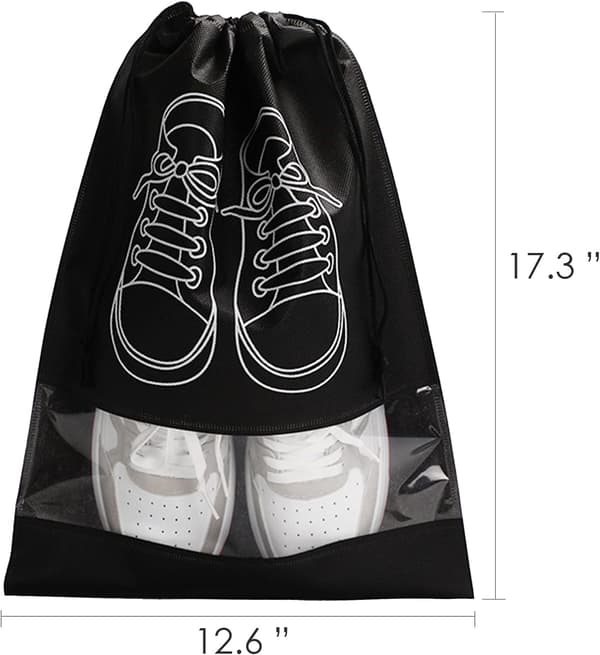 10-pack Resväska Skobag - Dammfria Skobag i Non-Woven Tyg