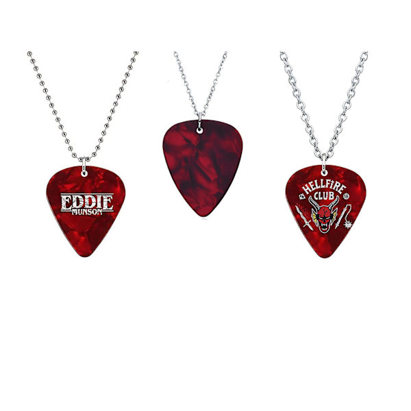 Hellfire Club Stranger Things Eddie Munson Röd Gitarrplock Plectrum