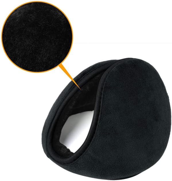 Lämpimät ja mukavat korvanlämmittimet 13 cm (musta)