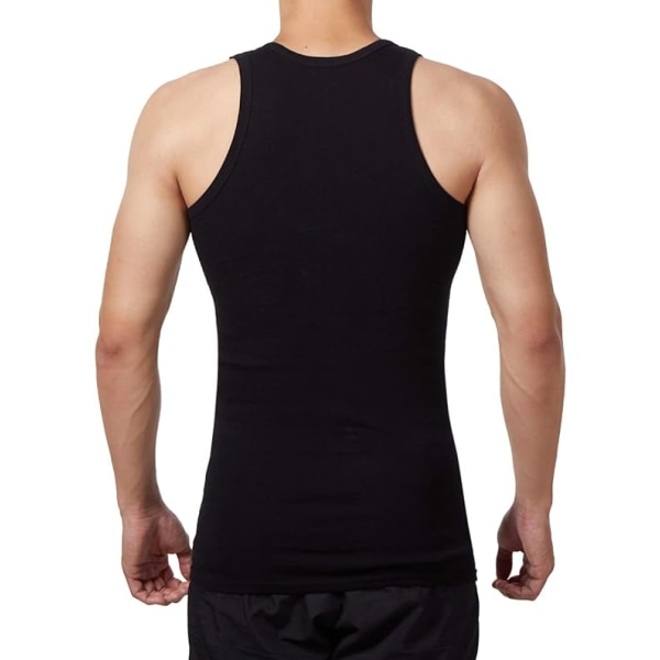 5-pack linne för herr 100 % bomull linne underkläder (svart*5)-XL
