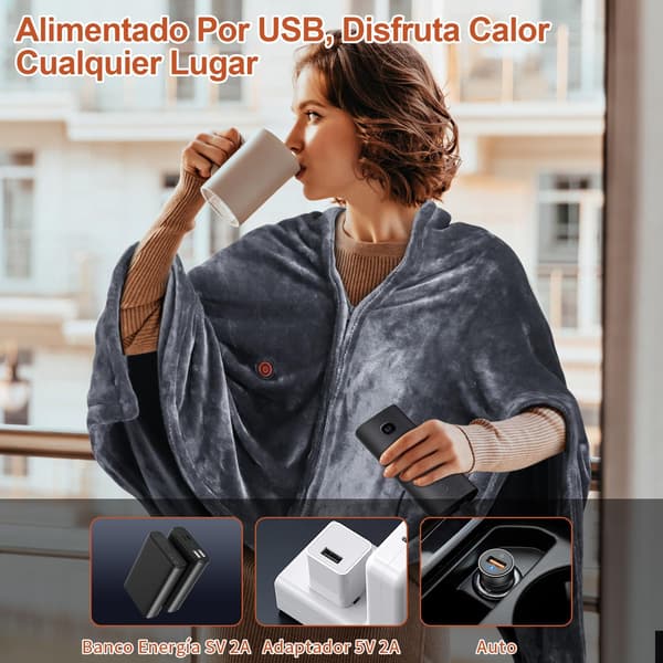 USB elektrisk teppe, lite elektrisk teppe, 150x85cm oppvarmet teppe