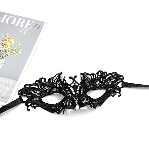 Maskeradspetsmask, ofärdig ögonmasktillbehör, jul, H