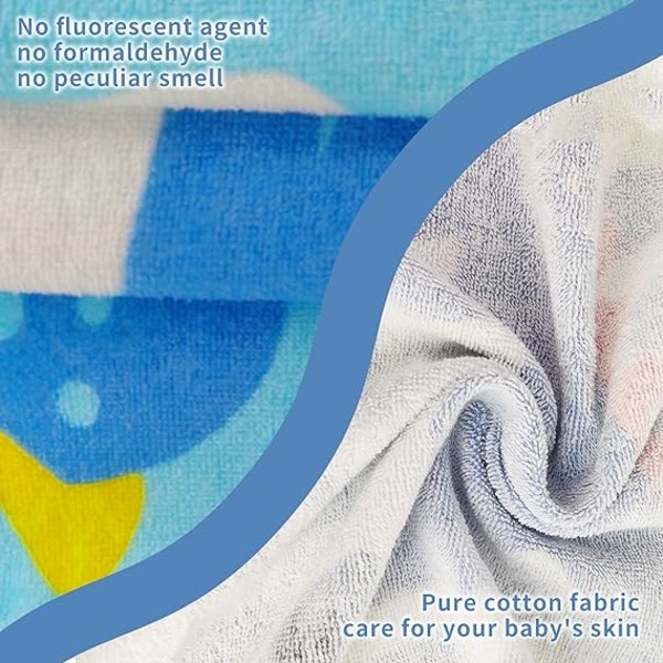 Håndklæde med hætte til børn-dinosaur-60×60 cm, strandhåndklæde, absorberende hætte