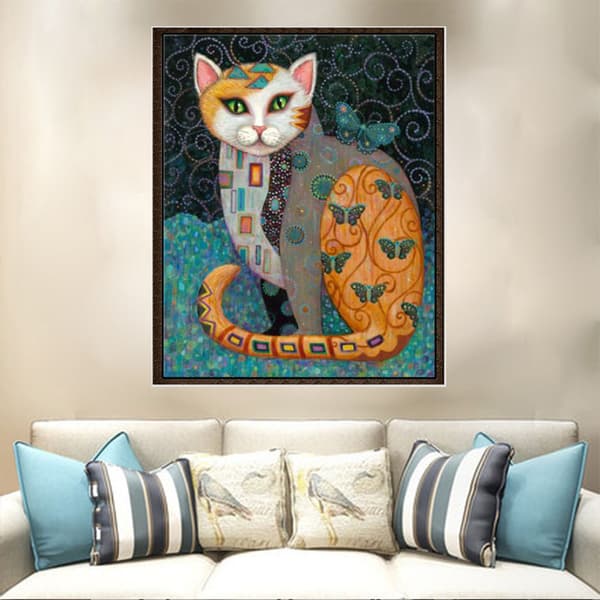 30x40cm Voksen Barn 5D DIY Diamantkunst Maleri Sett - Stjernekatt