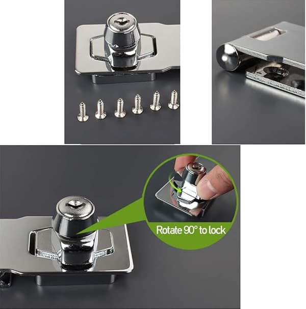 (2 kpl) Metallilukko 65mm Ovi Lukko Lukko Solki Padlockilla