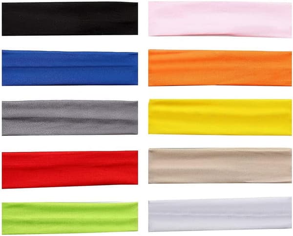 Yoga bomullshodebånd, elastisk hodebånd for sport, pilates, fitn