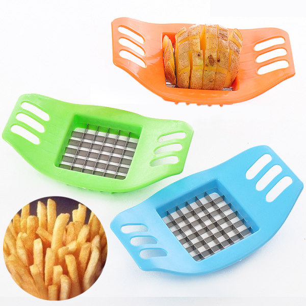 Hushålls Potatisremsa Skärare i Rostfritt Stål 3-pack Slumpmässiga Färger