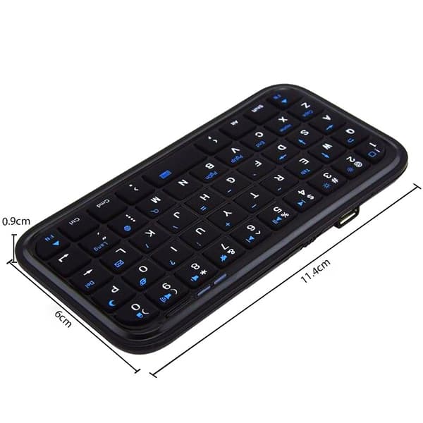 Trådløst Mini Tastatur Genopladeligt Bluetooth Kompatibelt Tastatur til Tablets PS4 Telefoner