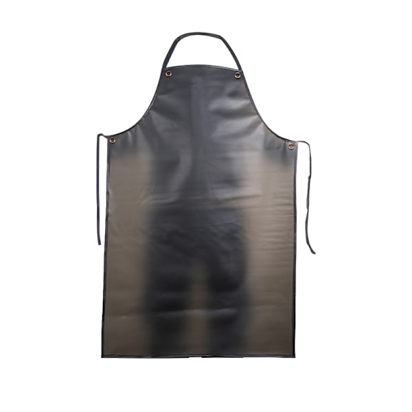 Unisex Justerbar Bib-Förkläde i PVC-Läder med Fickor för Kommersiella