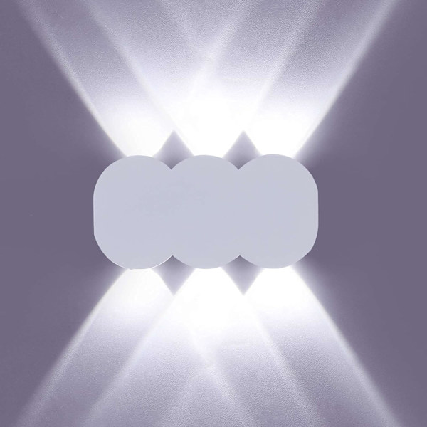 6W LED Vägglampa för inomhus, Modern rektangulär vägglampa upp och ner