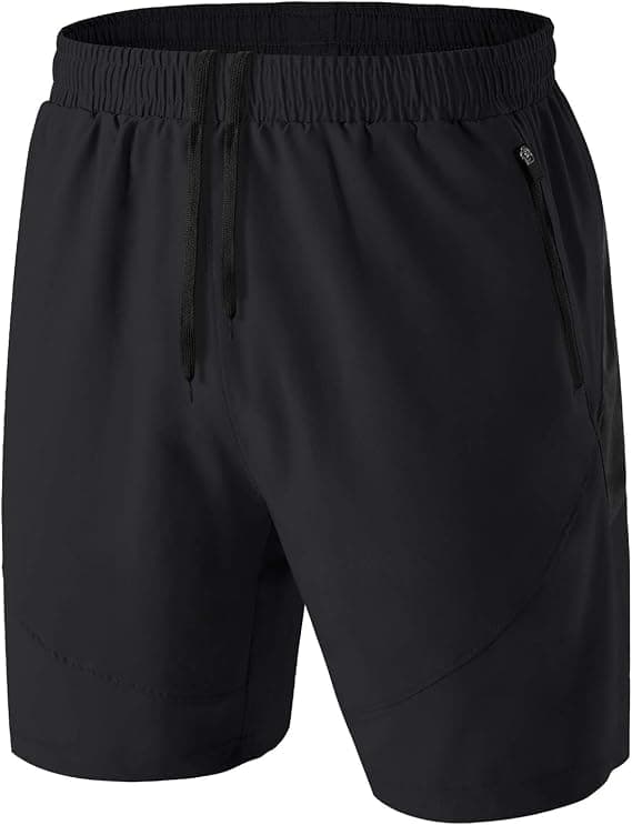Lette løpeshorts for menn med glidelåslomme
