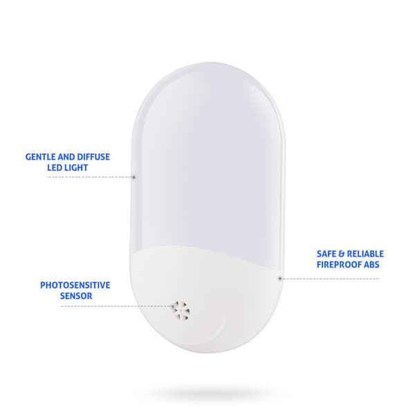 Liten nattlampe 4-pakning soverom korridor smart plug-in lys