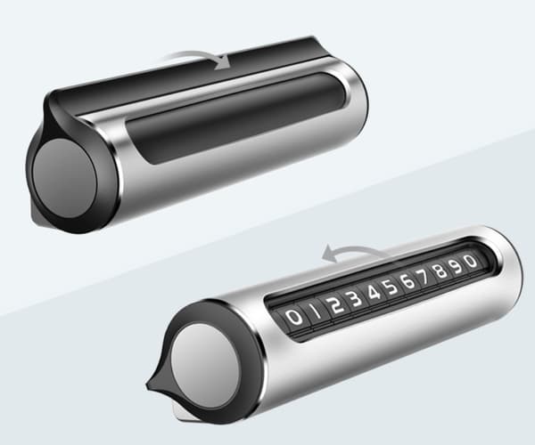 Kiertävä Auton Pysäköintipuhelinlevy Metallipuhelinnumerolevy
