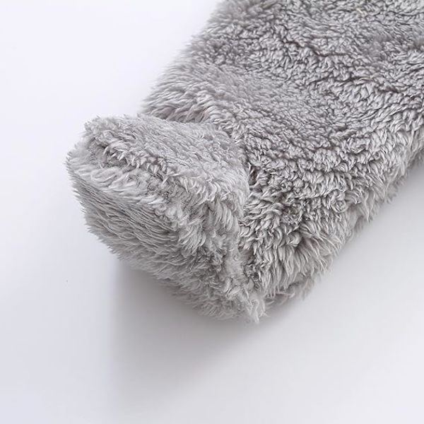 (Grå) Nyfödd Onesie Huvtröja Fleece Onesie Långärmad Onesie Ytterkläder Set