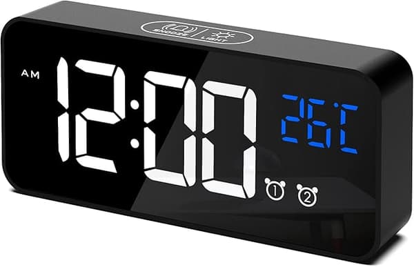 Digital väckarklocka, LED-digital klocka Digital väckarklocka med T