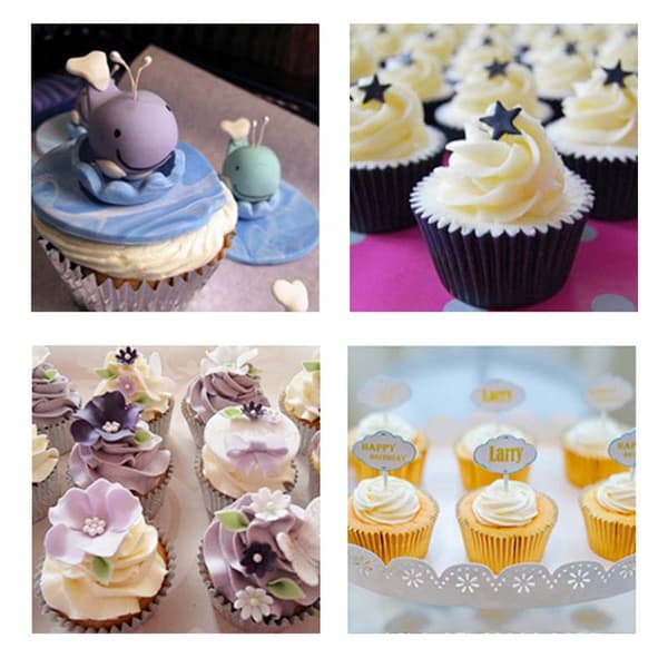 200 stk. Standard Sølvfolie Cupcakeforme (Guld)
