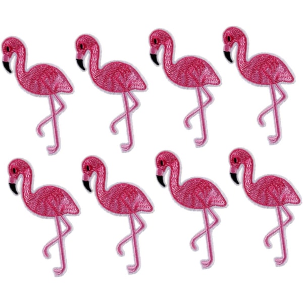 12 st Flamingo Broderade Applikationer DIY Flamingo Applikationer Kläder D