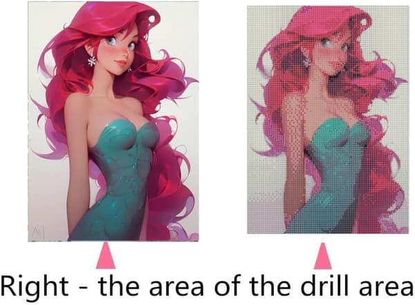 (Prinsessan Rödrosa, 30X40CM) 5D DIY Diamantmålning Set, Full
