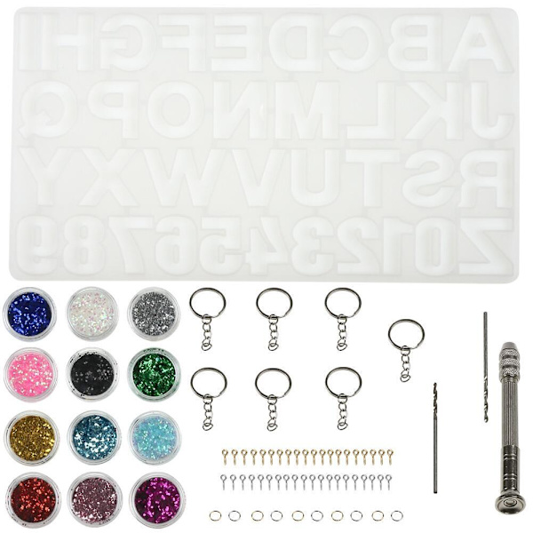 DIY-form för bokstavsdekoration i resin, 73 delar, ljusform