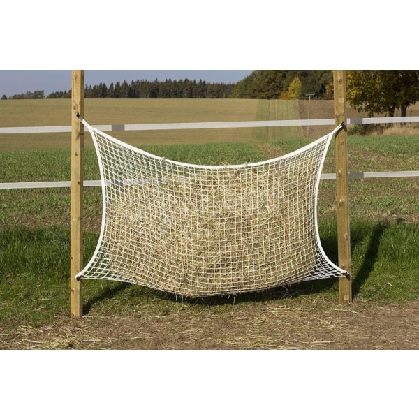 Nätfoderhink för hästar, 160 x 100 cm, Vit
