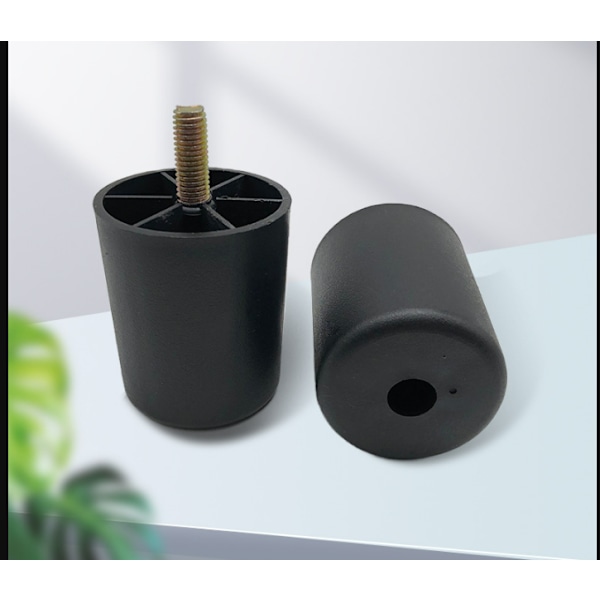 Sæt med 4 Plastikfødder til Sofa og Møbler - Højde 80 mm - Sæt