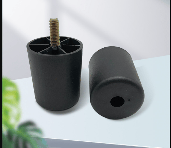 Sett med 4 Plastføtter for Sofa og Møbler - Høyde 80 mm - Sett