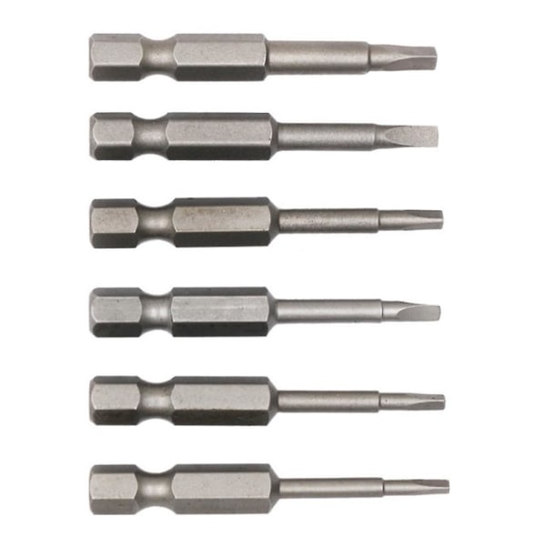 2 st 6 stycken Magnetiska Triangelhuvud Skruvmejselbits 50mm S2 Stål