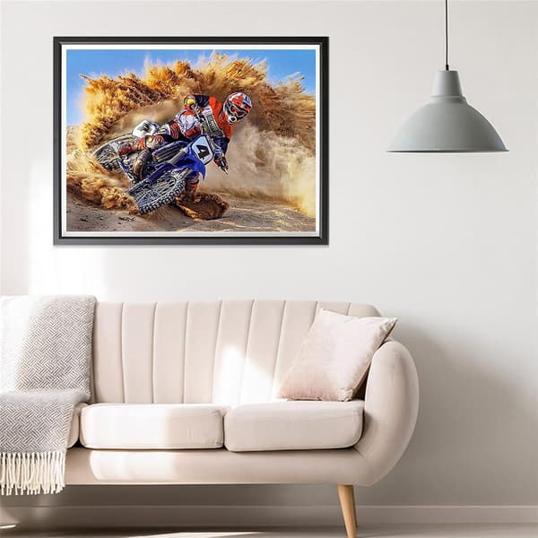 30x40cm 5D Diamantkunst Racing, DIY Diamantmalingssett for voksne