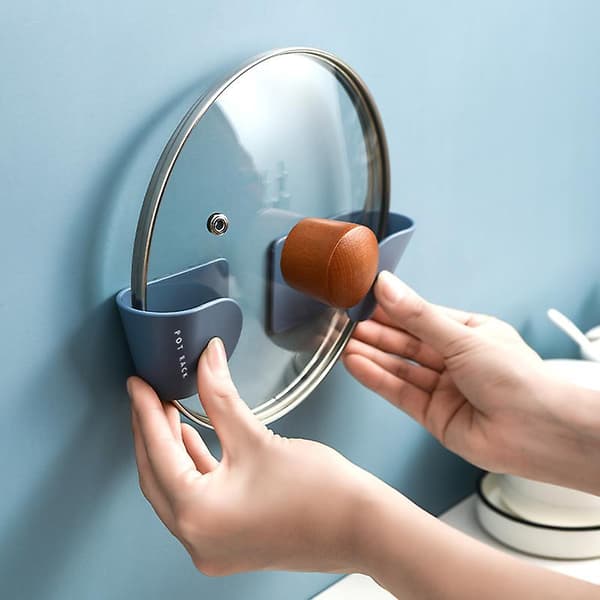 6 par multifunksjonelle lokkoppbevaringsstativ, lokkholdere, ikke-perforerte