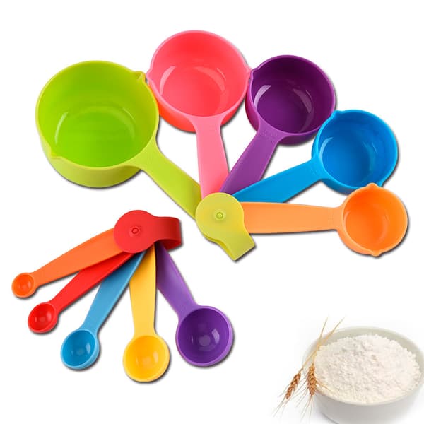 Set med 10 Mätmått Plast Mätmått och Koppar Kitc