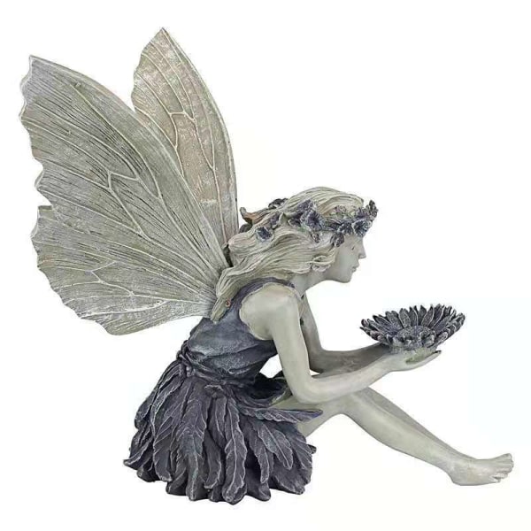 Haveudsmykning Siddende Magic Fairy, Siddende Nisser Havefigur