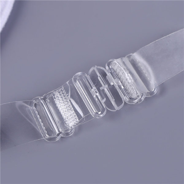 Sexig Kvinna 3/4-kopp Transparent Klar Push Up BH Ultratunn Rem