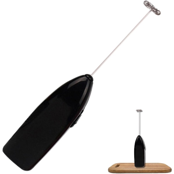 20x3.5CM Svart Elektrisk Håndholdt Hjemmekjøkken Eggvisp Mini Rustfritt Stål Eg