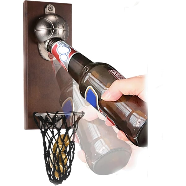 Basketflasköppnare med väggficka Heminredning Vinöl Bo