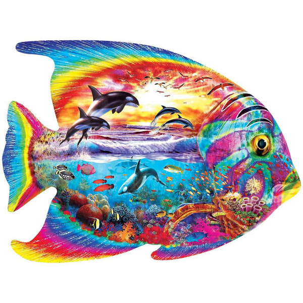 30 x 40 cm aikuisten lasten 5D tee-se-itse timanttitaidemaalaussarja - Ocean Fish,