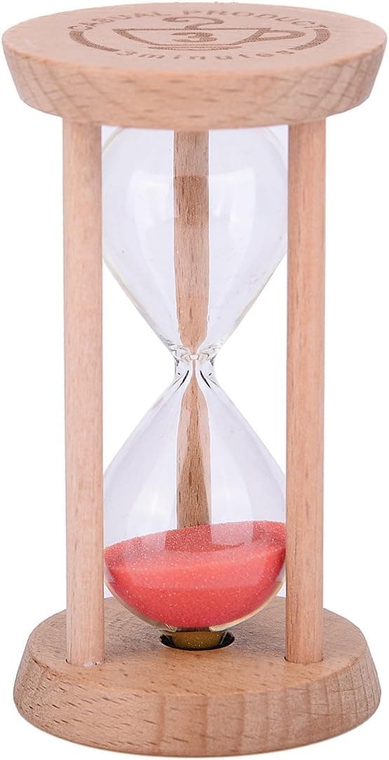 Mini timeglass i tre - rød 3 minutter Passer til hjem og resta
