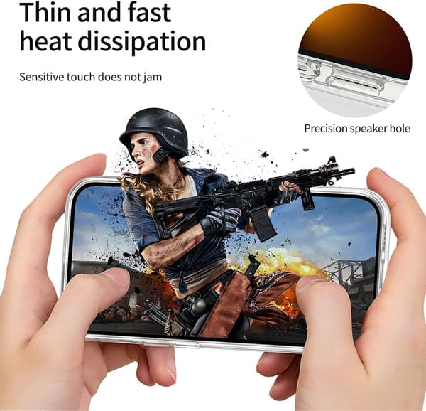 Gjennomsiktig deksel til iPhone 13, slankt, solid farge, fallsikkert mobildeksel