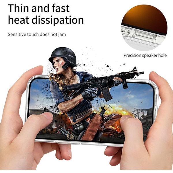 Transparent Skal för iPhone 14 Pro - Tunt, Solid Färg, Fallskyddande