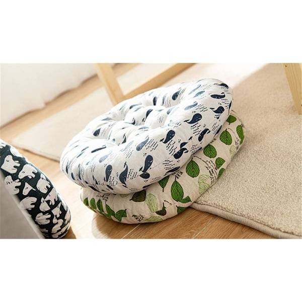 Set med 2 stolsdynor (40 x 450 cm - bladversion), rund stol